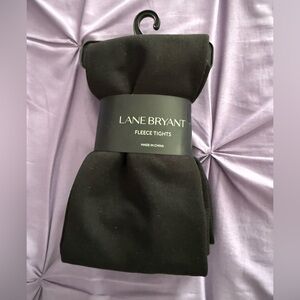 Lane Bryant Fleece Tights - Black NWT